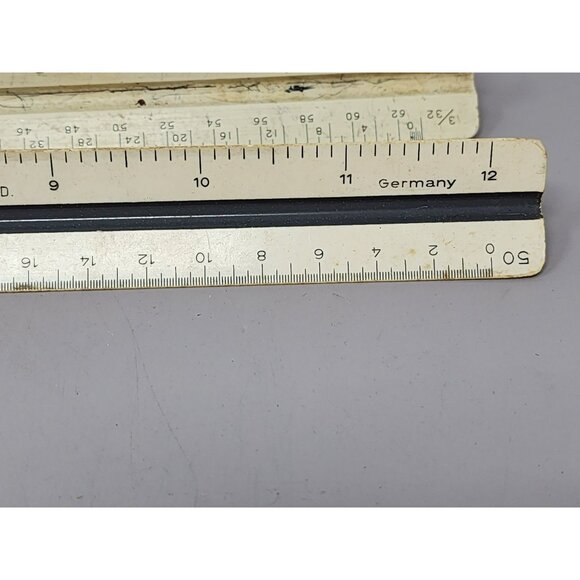 Vintage Ruler Set Westcott Fiskars Alvin Bruning Tools Architect Engineer Scales - Picture 5 of 10